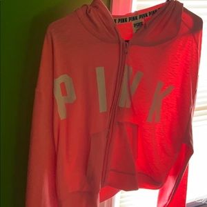 PINK sweater zip up
